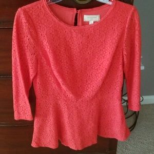 Moulinette Souers lace peplum blouse